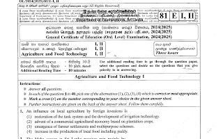 2024-2025 G.C.E O/L Agriculture & Food Technology Full (English Medium) thumbnail